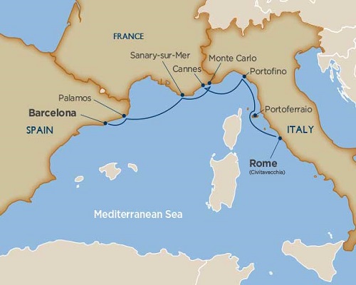 9 Days - Vatican & Italian Riviera Cruise Tour [Rome to Barcelona]