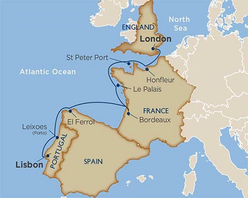 11 Days - Cruising on the Atlantic Coast [London to Lisbon]