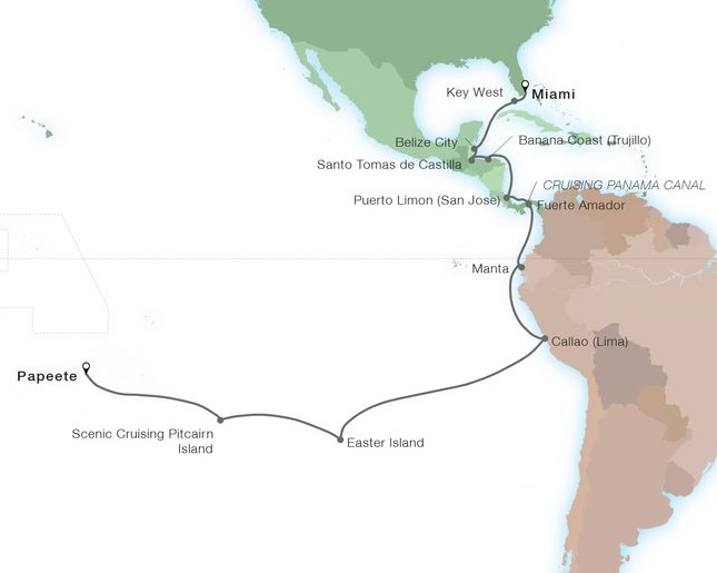 32-Day World Cruise: Path To The Pacific