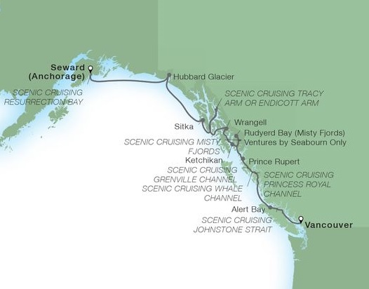 11-Day Inside Passage & Alaska Fjords