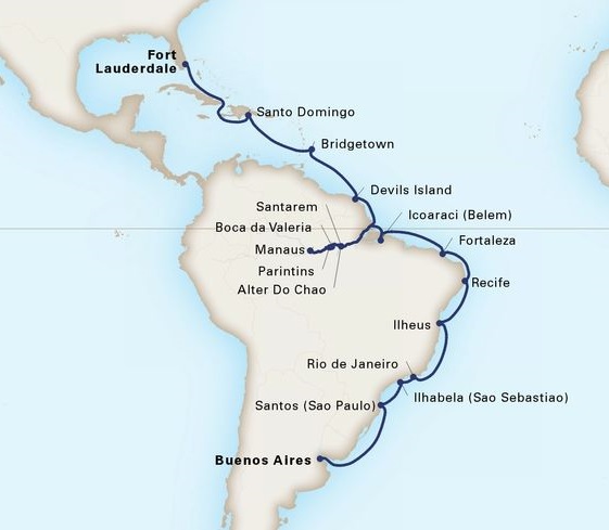33-Day Grand South America Voyage