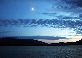 Scenic cruising Stephens Passage / Juneau, Alaska, US