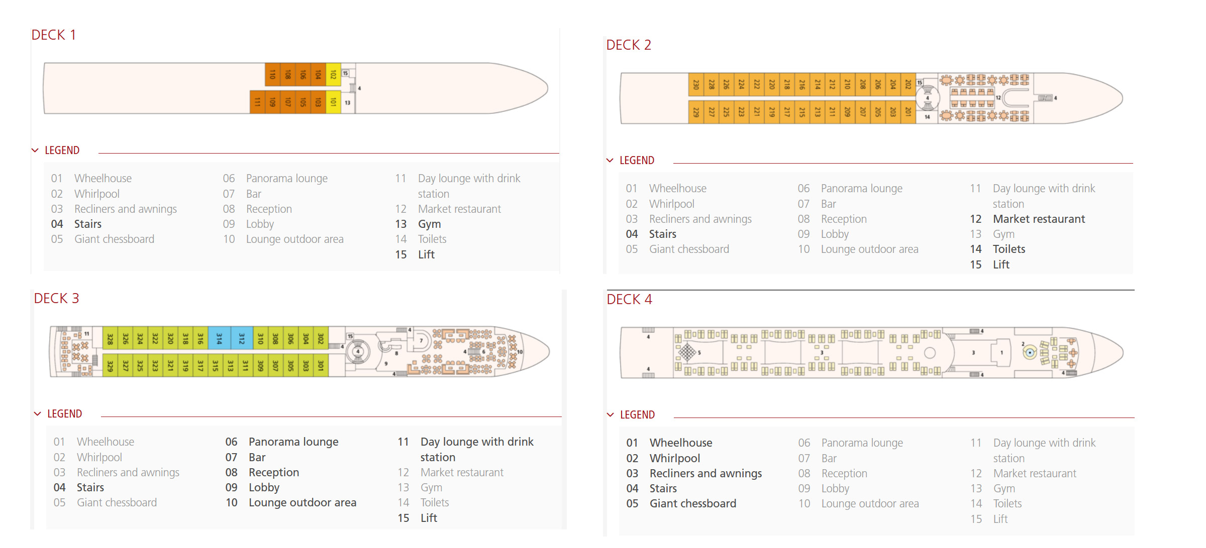 A-Rosa CLEA Deck Plan