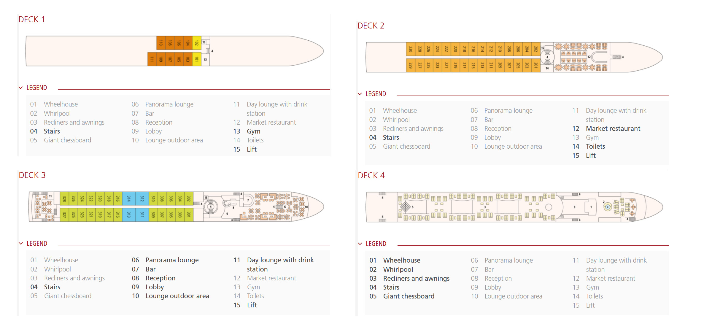 A-Rosa Alea Deck Plan