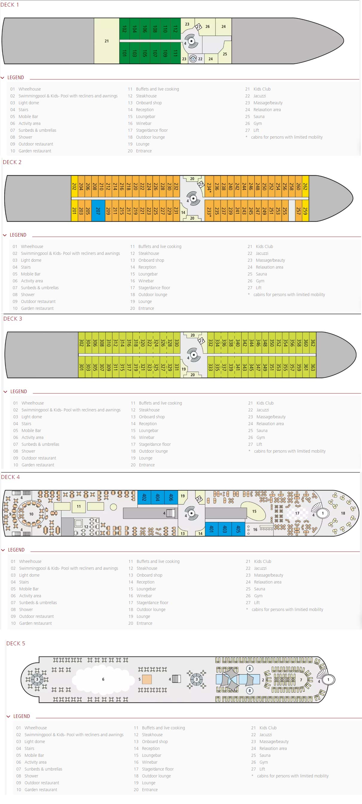 A-Rosa Alva Deck Plan