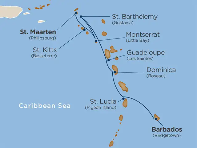 7 Days - Lush & Lovely Islands of the Lesser Antilles [St. Maarten to Bridgetown]
