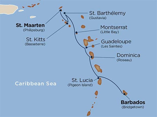 7 days - Lush & Lovely Islands of the Lesser Antilles [St. Maarten to Bridgetown]