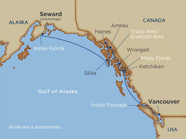 12 Days - Alaskan Coastal Adventures & Denali Discovery Cruise Tour[Vancouver to Juneau]