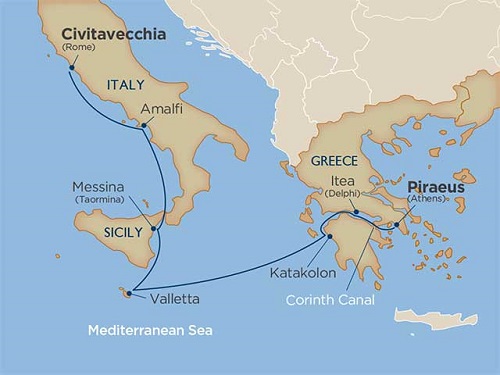 7 days - Ancient Epicenters in Autumn via the Corinth Canal [Athens to Rome]