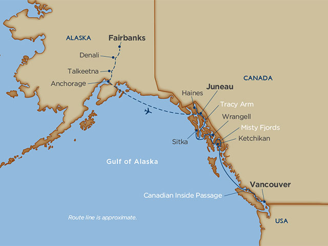 12 Days - Alaskan Coastal Adventures & Denali Discovery Cruise Tour[Juneau to Vancouver]