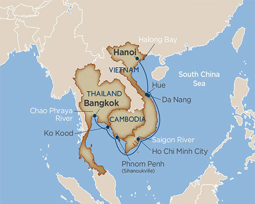 10 Days - Vietnam & Cambodia Revealed[Klong Toei (Bangkok), Thailand to Halong Bay (Hanoi)