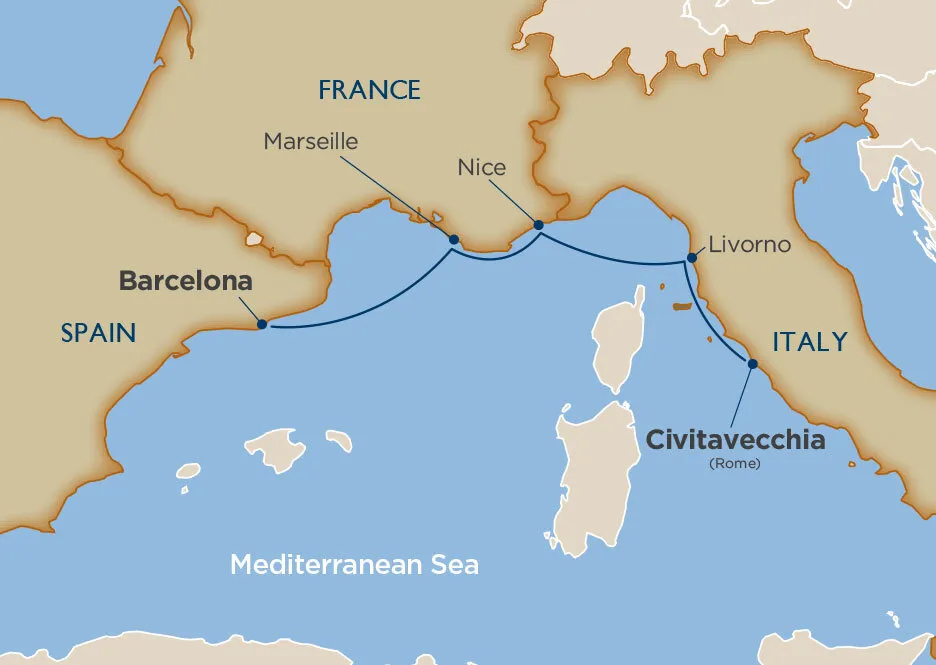 7 Days- Legendary Winter in the Mediterranean [Barcelona to Rome]