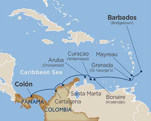 11 Days - Colombian & Southern Caribbean Coastlines [ColÃ³n to Bridgetown]