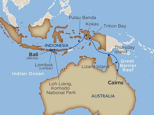 13 days - Hidden Indonesia & Great Barrier Reef [Benoa to Cairns]