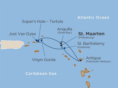7 Days - Beach Fun & Sun: A Remote Caribbean Getaway [St. Maarten to St. Maarten]