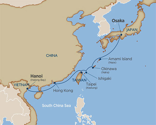 10 Days - East Asian Legends[Osaka to Halong Bay (Hanoi)]