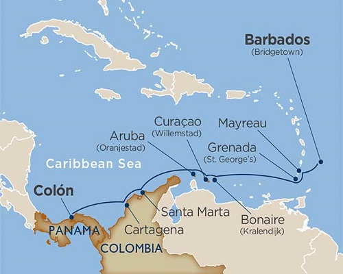 11 Days - Colombian & Southern Caribbean Coastlines [Bridgetown to Colon]