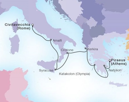 7-Day Greek & Italian Isles Odyssey