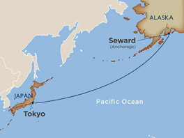 14 Days - Ocean Crossings [Anchorage (Seward), Alaska to Tokyo, Japan]