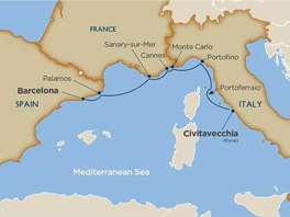 7 Days - Vatican & Italian Riviera Cruise Tour [Barcelona to Rome]