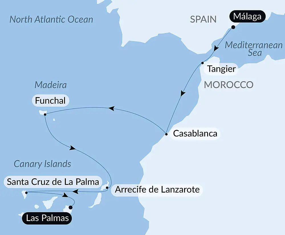 Atlantic Odyssey from the Canary Islands to the Iberian Peninsula