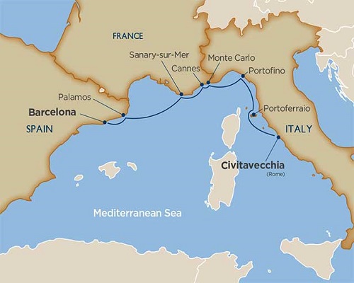 7 Days - Yachtsman's Harbors of the Rivieras [Rome to Barcelona]