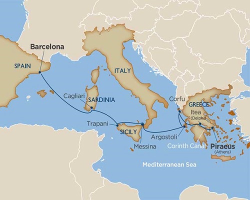 8 Days - A Piece of Greece, a Slice of Sicily & the Corinth Canal [Barcelona to Athens]