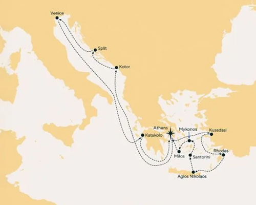 Mediterranean Icons incl Venice (East to West) 2025 - 14 nights