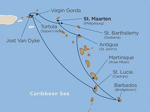 10 Days - Blue Waters of the Leeward Islands [St. Maarten to St. Maarten]