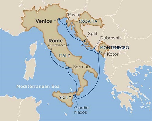 10 Days - Vatican & Croatian Coastlines Cruise Tour [Venice to Rome]