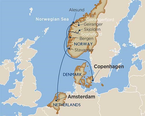 8 Days - Norwayâ€™s Famous Fjords [Amsterdam to Copenhagen]