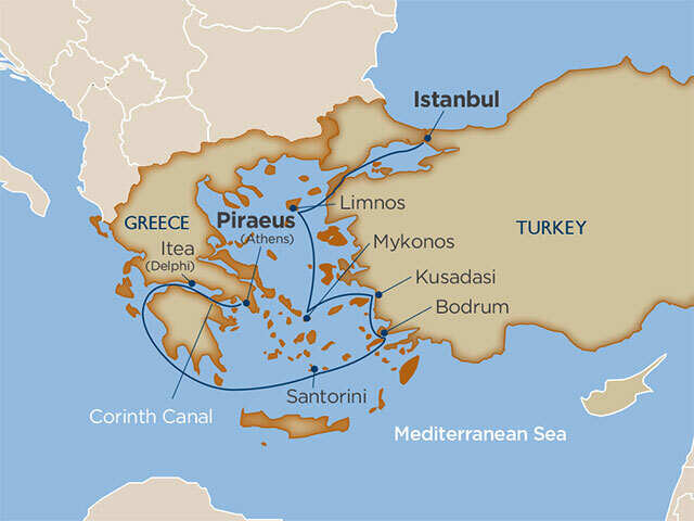 8 Days - Aegean Sea Odyssey via the Corinth Canal[Istanbul to Athens, Greece]
