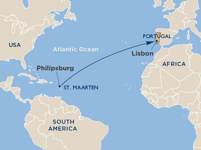 15 Days - Ocean Crossings [St. Maarten to Lisbon]