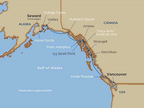 11 days - Alaska Glaciers & Prince William Sound [Seward [Anchorage] to Vancouver]