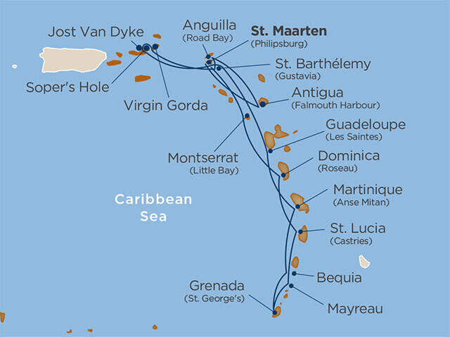 17 Days - Star Collector: Hidden Gems of the Caribbean [St. Maarten to St. Maarten]