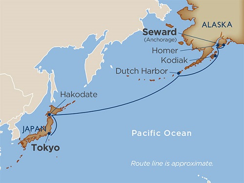 14 Days - Aleutians & North Pacific Crossing [Tokyo to Seward (Anchorage)]