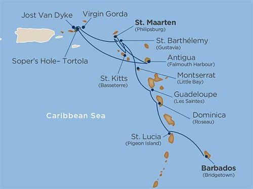 14 Days - Star Collector: Leeward & Windward Caribbean Havens [St. Maarten to Bridgetown]