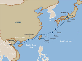 12 Days - Kyoto & East Asia Dreams Cruise Tour [Halong Bay (Hanoi) to Osaka]