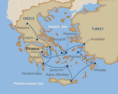 13 Days - Delphi & Meteora: Grecian Antiquities Cruise Tour [Athens to Athens]