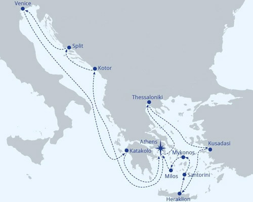Mediterranean Icons incl Venice (West to East) - 14 Nights