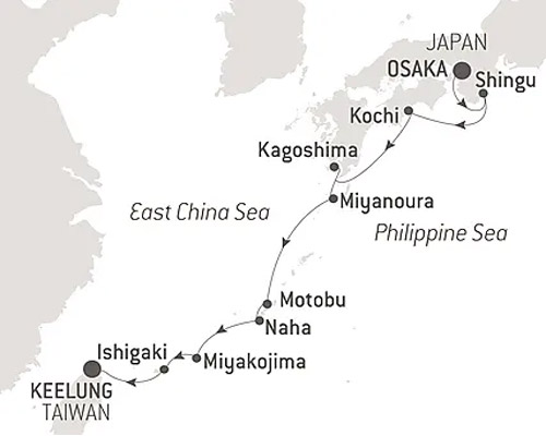 Odyssey in the heart of Japan's subtropical islands[Osaka - Keelung]